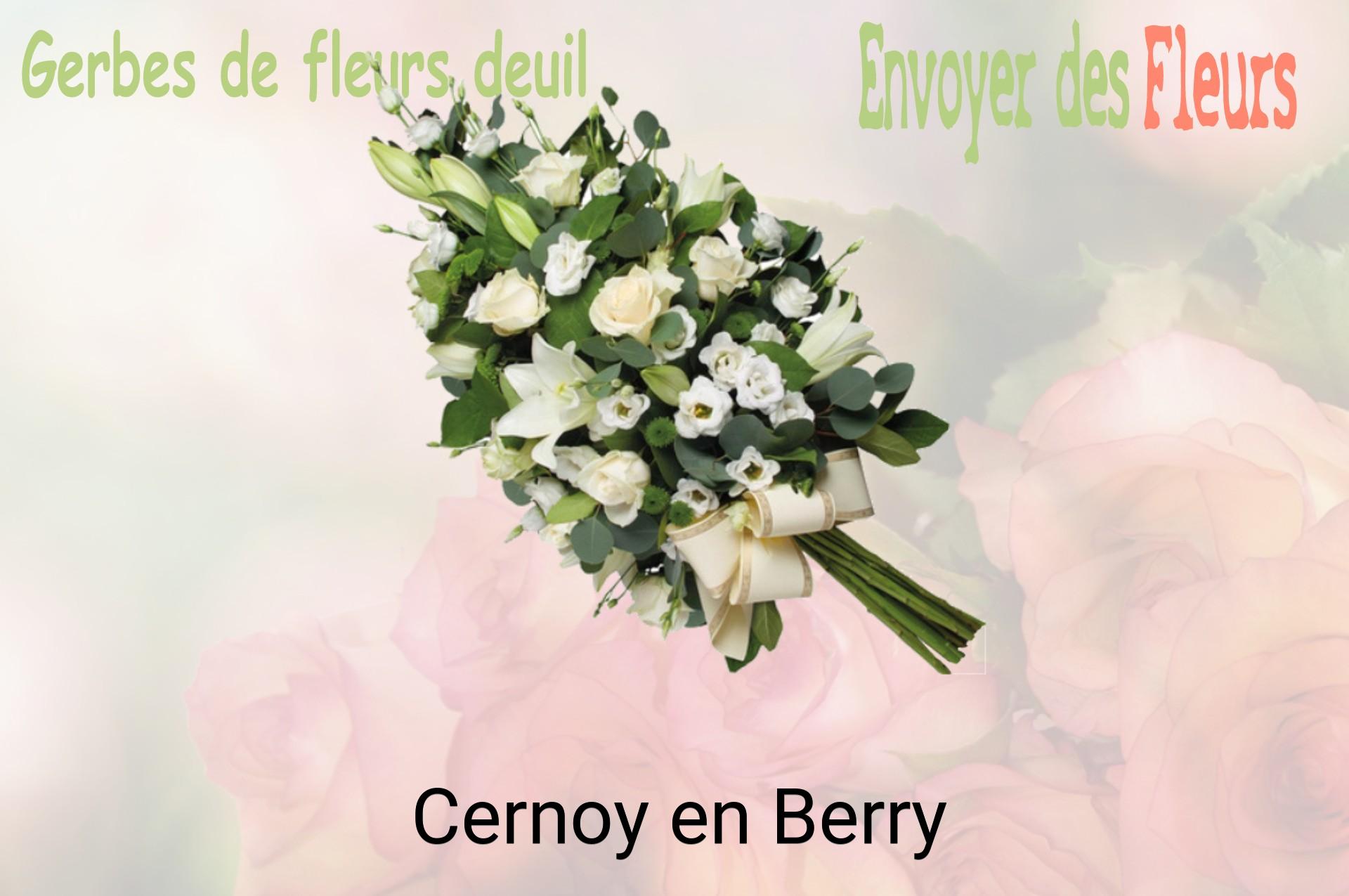 Gerbe de fleurs de deuil livrée à Cernoy-en-Berry